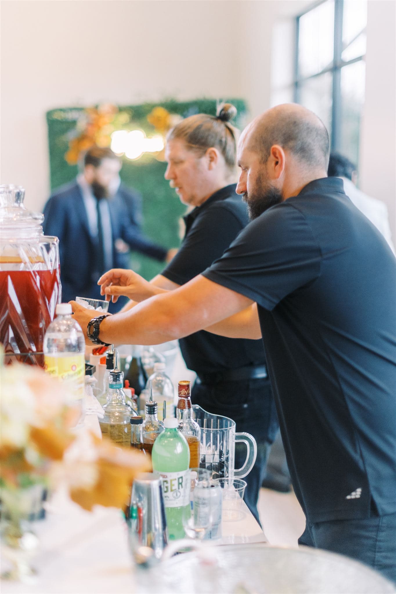 DTR bartenders working the bar at an event